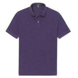 NWOT! Sid Mashburn Court Polo Shirt Pima Pique Size M Heather Nightshade Blue